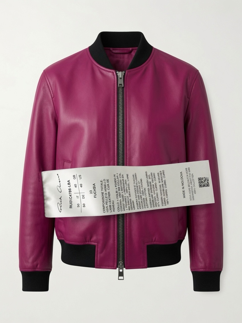 Bomber Jacket in Deep Raspberry - Picture 4 of 5